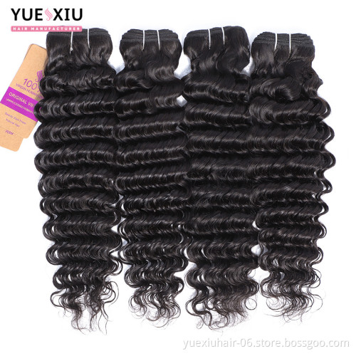 deep wave bundles with 4x4 closure cuticle aligned raw virgin brazilian hair bundles with closure